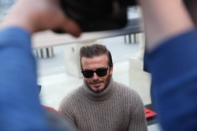 Paris Fashion Week - Promis bei Louis Vuitton Modenschau defile mode masculine Louis vuitton david beckham CELEBRITES : Fashion Week Mode Masculine - Louis Vuitton Collection Automne Hiver - Paris - 19 01 2017 stephanechemin panoramic 