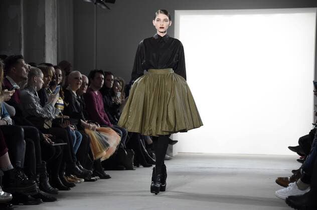 Model bei der I VR Isabel Vollrath Fashion Show auf der Mercedes-Benz Fashion Week Berlin Autumn Winter 2017. Berlin, 20.01.2017 Foto:xF.xKernx xFuturexImage