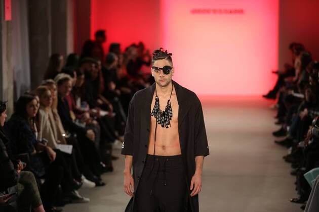 I VR Isabel Vollrath at the Fashion Week Berlin Depression showcases its latest Autumn Winter 2017 Collections in the Kaufhaus Jandorf in the Brunnenstrasse in Berlin-Mitte during the Mercedes-Benz Fashion Week Berlin Autumn Winter 2017 Collections. The photo shows models with the Depression collection on the catwalk.  SimonexKuhlmey