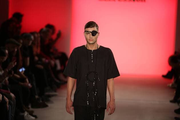 I VR Isabel Vollrath at the Fashion Week Berlin Depression showcases its latest Autumn Winter 2017 Collections in the Kaufhaus Jandorf in the Brunnenstrasse in Berlin-Mitte during the Mercedes-Benz Fashion Week Berlin Autumn Winter 2017 Collections. The photo shows models with the Depression collection on the catwalk.  SimonexKuhlmey