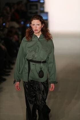 Atelier About at the Mercedes-Benz Fashion Week Atelier About showcases its latest Autumn Winter 2017 Collections in the Kaufhaus Jandorf in the Brunnenstrasse in Berlin-Mitte during the Mercedes-Benz Fashion Week Berlin Autumn Winter 2017 Collections. The photo shows models with the Atelier About collection on the catwalk.  SimonexKuhlmey