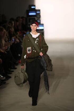 Atelier About at the Mercedes-Benz Fashion Week Atelier About showcases its latest Autumn Winter 2017 Collections in the Kaufhaus Jandorf in the Brunnenstrasse in Berlin-Mitte during the Mercedes-Benz Fashion Week Berlin Autumn Winter 2017 Collections. The photo shows models with the Atelier About collection on the catwalk.  SimonexKuhlmey