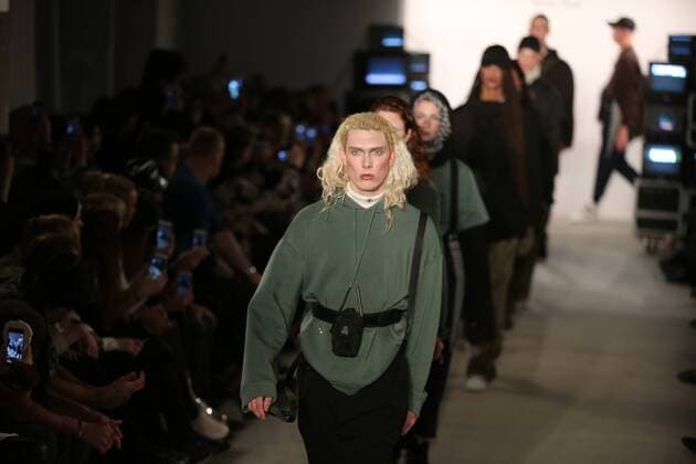 Atelier About at the Mercedes-Benz Fashion Week Atelier About showcases its latest Autumn Winter 2017 Collections in the Kaufhaus Jandorf in the Brunnenstrasse in Berlin-Mitte during the Mercedes-Benz Fashion Week Berlin Autumn Winter 2017 Collections. The photo shows models with the Atelier About collection on the catwalk.  SimonexKuhlmey