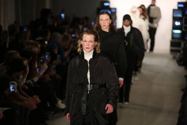 Atelier About at the Mercedes-Benz Fashion Week Atelier About showcases its latest Autumn Winter 2017 Collections in the Kaufhaus Jandorf in the Brunnenstrasse in Berlin-Mitte during the Mercedes-Benz Fashion Week Berlin Autumn Winter 2017 Collections. The photo shows models with the Atelier About collection on the catwalk.  SimonexKuhlmey