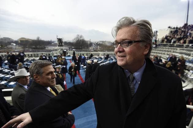 Steve Bannon, appointed chief strategist and senior counselor to President-elect Donald Trump arrives for the inauguration of US President-elect Donald Trump in Washington, DC on January 20, 2017. Pool photo by Saul Loeb  WAX20170120535 SAULxLOEB