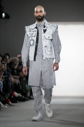 January 20, 2017 - Berlin, Germany - A model runs the runway at the Sadak Show during the Mercedes-Benz Fashion Week Berlin A W 2017 at Kaufhaus Jandorf in Berlin, Germany on January 20, 2017. Berlin Germany  - ZUMAn230 20170120_zaa_n230_061