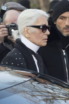 Karl Lagerfeld CELEBRITES : Arrivees des invites au defile Dior - Paris - 21 01 2017 JBAutissier Panoramic 