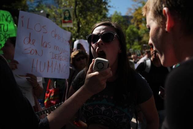 January 21, 2017 - Mexico City, Mexico - After Donald Trump Inaguration thousands of woman demonstrate in solidarity against misogyny outside U.S embassy in Mexico City, Jan, 21, 2017. Mexico City Mexico  - ZUMAn230 20170121_zaa_n230_676