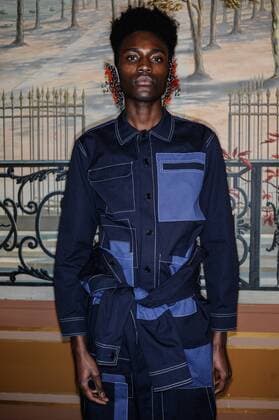 France: Henrik Vibskon show at Paris FW A model is seen on backstage of Henrik Vibskov show during Paris Men s Fashion Week Fall Winter 2017 18  GaetanoxPiazzolla