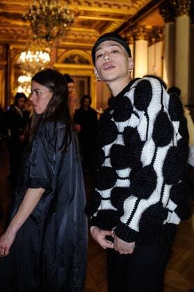 France: Henrik Vibskon show at Paris FW A model is seen on backstage of Henrik Vibskov show during Paris Men s Fashion Week Fall Winter 2017 18  GaetanoxPiazzolla