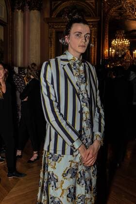 France: Henrik Vibskon show at Paris FW A model is seen on backstage of Henrik Vibskov show during Paris Men s Fashion Week Fall Winter 2017 18  GaetanoxPiazzolla