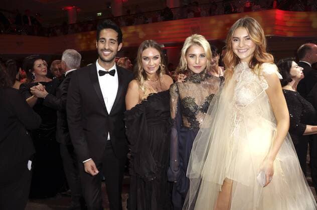 Sami Slimani, Nina Suess, Caro Daur und Stefanie Giesinger beim 44. Deutschen Filmball im Hotel Bayerischer Hof. München, 21.01.2017 Foto:xS.xGabschx xFuturexImage