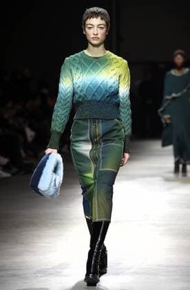 A model takes to the catwalk during the presentation of Kenzo s show as part of the Fall-Winter 2017-18 fashion collections in Paris on January 22, 2017.  PAR20170122108 MAYAxVIDON-WHITE