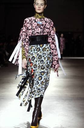 A model takes to the catwalk during the presentation of Kenzo s show as part of the Fall-Winter 2017-18 fashion collections in Paris on January 22, 2017.  PAR20170122103 MAYAxVIDON-WHITE