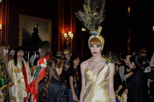 France: Yumi Katsura show A mode walk the catwalk of Yumi Katsura show at Paris fashion week haute Couture SS 2017.  GaetanoxPiazzolla