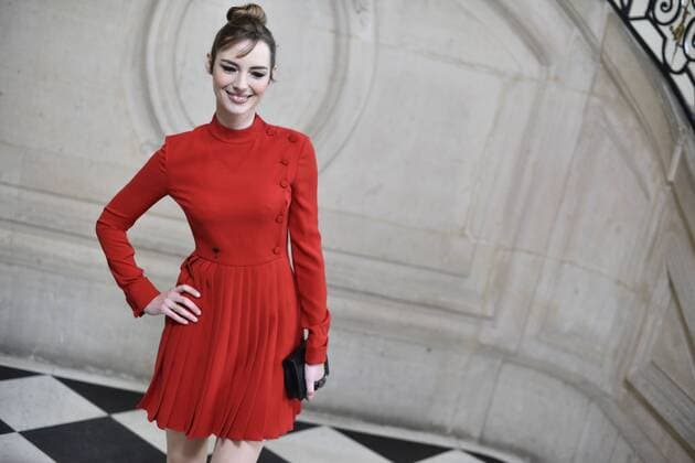 214987 Valentin Paoli Starface 2017-01-23 Paris France Paris Fashion Week 2017. Defile Dior. People. Photocall. Bourgoin, Louise  Copyright: xValentinxPaolix xStarfacex STAR_214987_044