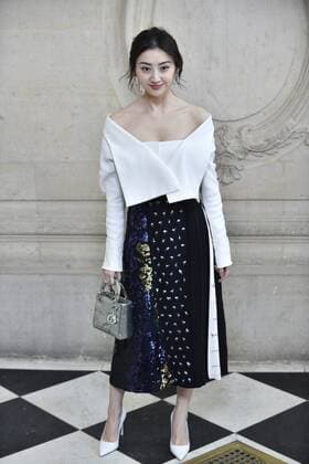 214987 Valentin Paoli Starface 2017-01-23 Paris France Paris Fashion Week 2017. Defile Dior. People. Photocall. Tian Jing  Copyright: xValentinxPaolix xStarfacex STAR_214987_111
