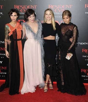 January 23, 2017 - Hollywood, California, U.S. - Ruby Rose, Milla Jovovich, Ali Larter, Rola attends The Los Angeles Premiere of Resident Evil: The Final Chapter held at the RealD Premiere Cinema L.A.Live in Los Angeles, California on January 23, 2017. 2017 Hollywood U.S. - ZUMAl86_ 20170123_zaf_l86_070