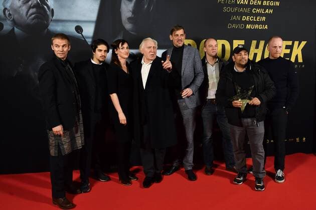 The cast of Dode Hoek pictured during the Belgian premiere of Nabil Ben Yadir movie called Dode Hoek in Antwerp kinepolis, Tuesday 24 January 2017.  DIRKxWAEM 05032297