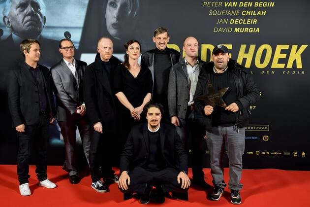 The cast of Dode Hoek pictured during the Belgian premiere of Nabil Ben Yadir movie called Dode Hoek in Antwerp kinepolis, Tuesday 24 January 2017.  DIRKxWAEM 05032298