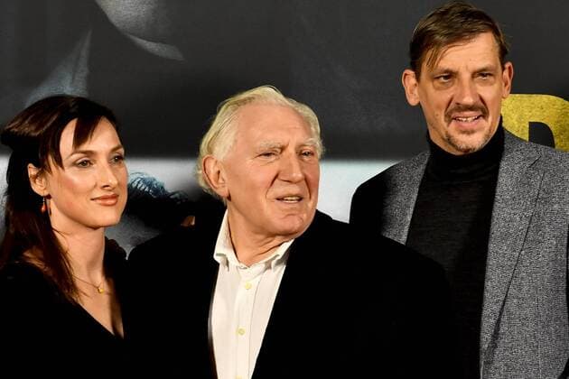 Actress Ruth Becquart, Actor Jan Decleir and actor Peter Van Den Begin pictured during the Belgian premiere of Nabil Ben Yadir movie called Dode Hoek in Antwerp kinepolis, Tuesday 24 January 2017.  DIRKxWAEM 05032347