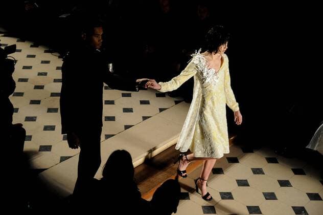 France:Julien Fournie show Haute Couture SS 2017 A model walk the catwalk during the Julien Fournie show. Paris Fashion Week SS 2017 Haute Couture.  GaetanoxxPiazzolla