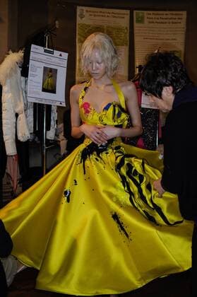 France:Julien Fournie show Haute Couture SS 2017 A model seen during the Julien Fournie backstage. Paris fashion week SS 2017. Haute Couture.  GaetanoxxPiazzolla