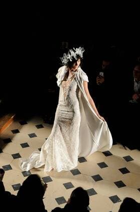 France:Julien Fournie show Haute Couture SS 2017 A model walk the catwalk during the Julien Fournie show. Paris Fashion Week SS 2017 Haute Couture.  GaetanoxxPiazzolla