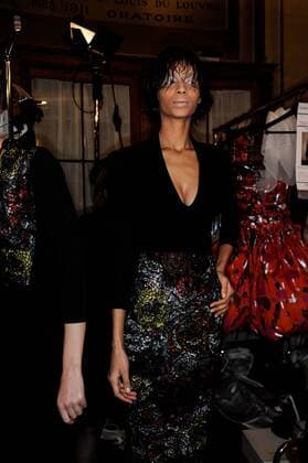 France:Julien Fournie show Haute Couture SS 2017 A model seen during the Julien Fournie backstage. Paris fashion week SS 2017. Haute Couture.  GaetanoxxPiazzolla