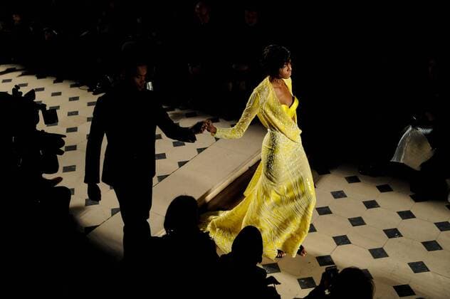 France:Julien Fournie show Haute Couture SS 2017 A model walk the catwalk during the Julien Fournie show. Paris Fashion Week SS 2017 Haute Couture.  GaetanoxxPiazzolla
