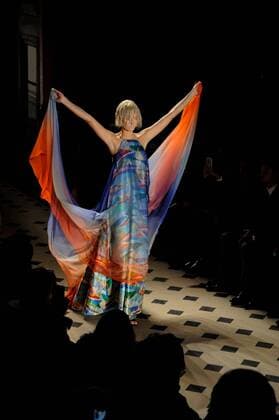 France:Julien Fournie show Haute Couture SS 2017 A model walk the catwalk during the Julien Fournie show. Paris Fashion Week SS 2017 Haute Couture.  GaetanoxxPiazzolla