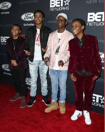 LOS ANGELES - JAN 23: Dante Hoagland, Myles Truitt, Tyler Williams, Jahi Winston at the BET s The New Edition Story Premiere Screening at Paramount Studios on January 23, 2017 in Los Angeles, CA  Copyright: xHPAx xIPAx