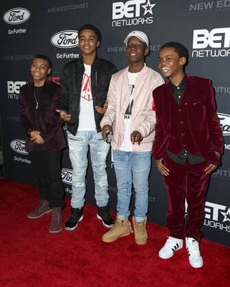 LOS ANGELES - JAN 23: Dante Hoagland, Myles Truitt, Tyler Williams, Jahi Winston at the BET s The New Edition Story Premiere Screening at Paramount Studios on January 23, 2017 in Los Angeles, CA  Copyright: xHPAx xIPAx