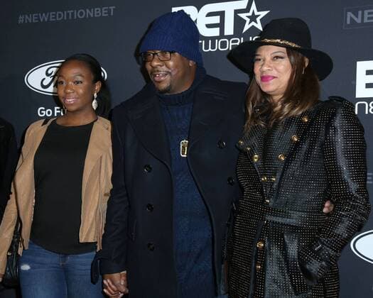 LOS ANGELES - JAN 23: Guest, Bobby Brown, Alicia Etheredge at the BET s The New Edition Story Premiere Screening at Paramount Studios on January 23, 2017 in Los Angeles, CA  Copyright: xHPAx xIPAx