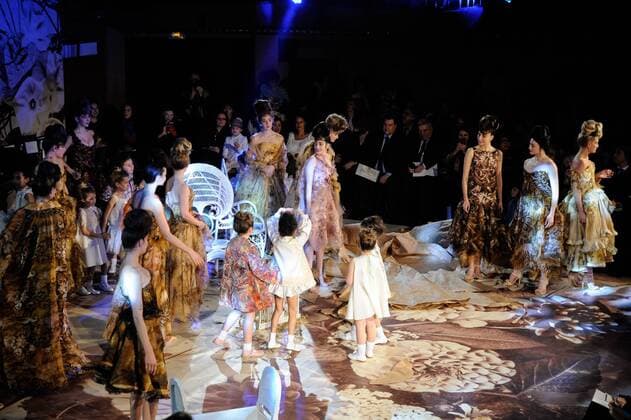 France: Franck Sorbier show. Haute Couture SS 2017 Models walk the catwalk of Franck Sorbier show. Paris Haute Couture SS 2017  GaetanoxxPiazzolla