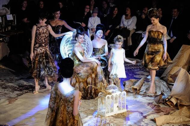 France: Franck Sorbier show. Haute Couture SS 2017 Models walk the catwalk of Franck Sorbier show. Paris Haute Couture SS 2017  GaetanoxxPiazzolla