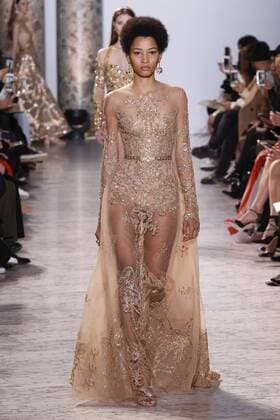 215064 Marineau Starface 2017-01-25 Paris France Paris Fashion week. Defile Haute Couture Printemps ete 2017. Elie Saab. Paris Fashion week. Defile Haute Couture Spring Summer 2017. Maison Margiela Elie Saab , Couture, spring-summer 2017 Paris, France Editorial use only _sans_perso  Copyright: xMarineaux STAR_215064_017