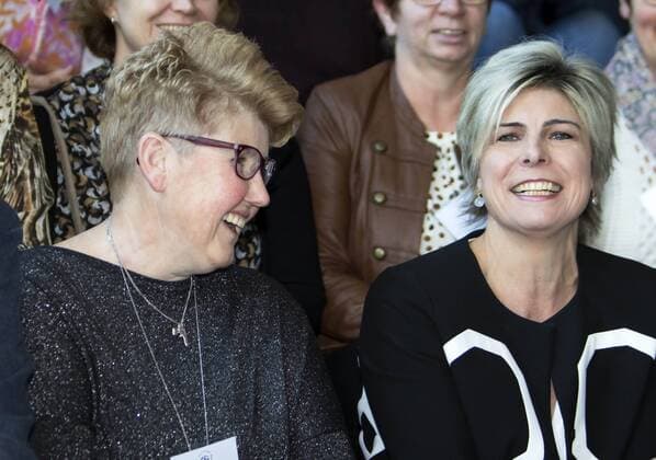 26-01-2017 Utrecht Princess Laurentien with Marja van Bijsterveldt and Merel Heimens Visser during the presentation of the 3rd Taalheldenprijs in TivoloVredenburg Utrecht. The award, language hero, is a personal award for people who prevent and reduce illiteracy.  Copyright: ppex