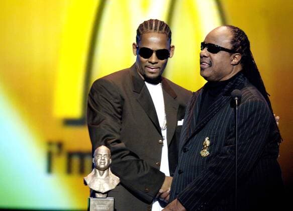 Mar. 4, 2006 - Pasadena, CALIFORNIA, USA - 20TH ANNIVERSARY SOUL TRAIN MUSIC AWARDS HELD AT THE PASADENA CIVIC AUDITORIUM IN PASADENA CALIFORNIA ON MARCH 4, 2006..R KELLY AND STEVIE WONDER..K47132VG. HAKIM 2006. - ZUMAg49_ 20060304_gaf_g166_280 Copyright: xHakimx