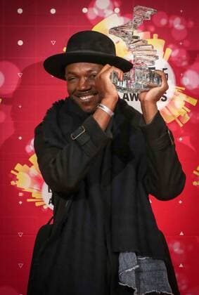 Baloji pictured during the second edition of the D6bels music awards for artists of Federation Wallonie-Bruxelles, Thursday 26 January 2017.  VIRGINIExLEFOUR 05033990