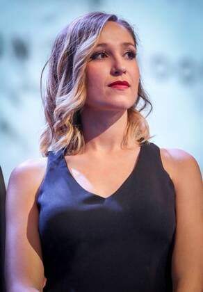 Comedian Sarah Grosjean pictured during the second edition of the D6bels music awards for artists of Federation Wallonie-Bruxelles, Thursday 26 January 2017.  VIRGINIExLEFOUR 05034057