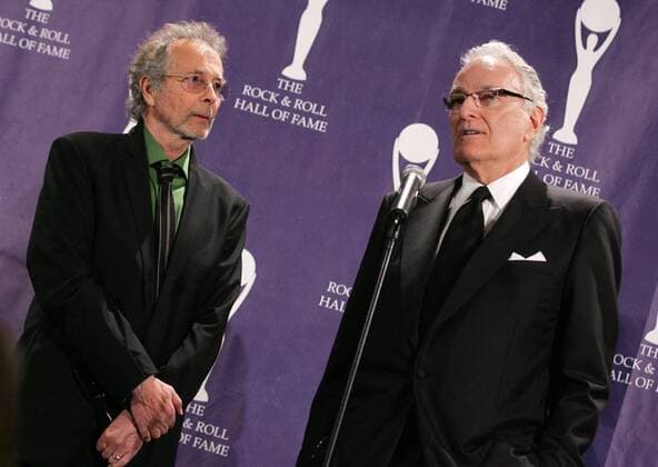 Mar 13, 2006; New York, NY, USA; Inductees HERB ALPERT and JERRY MOSS pose for photos in the press room at the 21st Annual Rock and Roll Hall of Fame Induction ceremony held at the Waldorf Astoria Hotel. Mandatory  - ZUMA 20060313_nnn_k03_020 Copyright: xNancyxKaszermanx