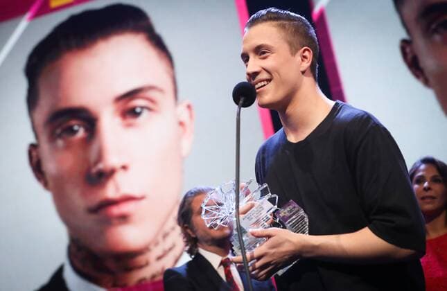 Loic Nottet pictured during the second edition of the D6bels music awards for artists of Federation Wallonie-Bruxelles, Thursday 26 January 2017.  VIRGINIExLEFOUR 05034159