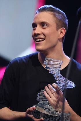 Loic Nottet pictured during the second edition of the D6bels music awards for artists of Federation Wallonie-Bruxelles, Thursday 26 January 2017.  VIRGINIExLEFOUR 05034160