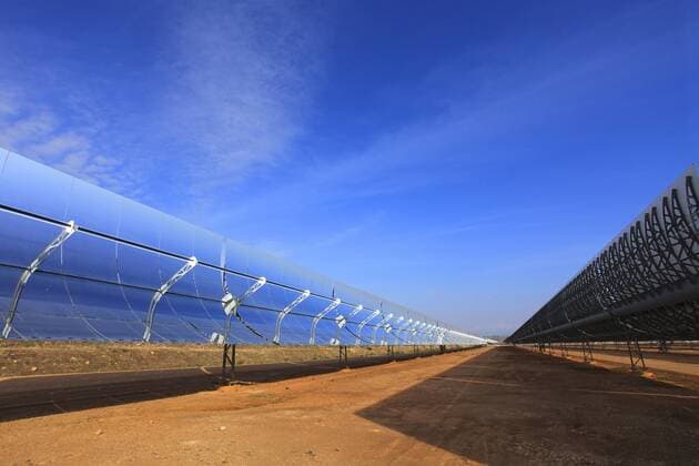 IMAGO Nature: Unsere Erde, Energiequellen, Solarthermie riesige Thermosolaranlage, Spanien, Extremadura, Zorita large thermo solar plant, Spain, Extremadura, Zorita BLWS443559 Copyright: xblickwinkel M.xWoikex