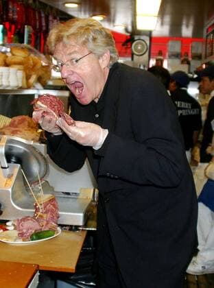 May 2, 2006 - New York, New York, U.S. - K47703JBU.JERRY SPRINGER CELEBRATED HIS 3,000TH SHOW.SANDY LEVINE, MANAGER OF DELI NAMED A SANDWICH.AFTER JERRY AT THE CARNEGIE DELI , NEW YORK New York 05-03-2006. - ZUMAbu2_ 20060502_gaf_bu2_025 Copyright: xJudiexBursteinx