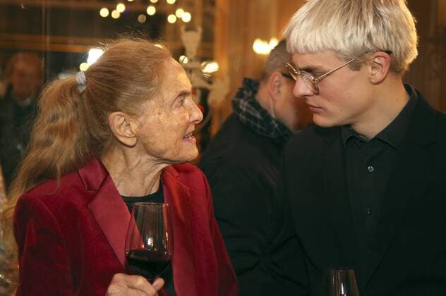 Erni Mangold und Meo Wulf bei der Premieren-Party des Theaterstücks Harold und Maude sowie der Geburtstagsfeier zum 90. Geburtstag von Erni Mangold im Hotel Regina.Wien, 26.01.2017 Foto:xF.xJ.xMorgenbesserx xFuturexImage