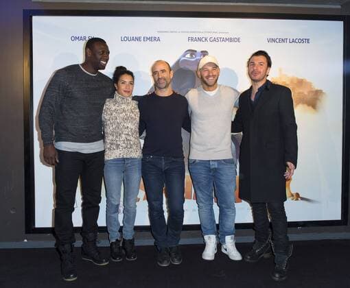 Sahara Filmpremiere in Paris Omar Sy - Sabrina Ouazani - Pierre Core - Franck Gastambide - Michael Youn CELEBRITIES : Filmpremiere Sahara - Paris - 29 01 2017 StephenCaillet Panoramic 