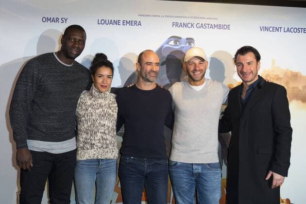 Sahara Filmpremiere in Paris Omar Sy - Sabrina Ouazani - Pierre Core - Franck Gastambide - Michael Youn CELEBRITIES : Filmpremiere Sahara - Paris - 29 01 2017 StephenCaillet Panoramic 