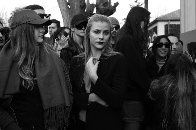 Fashion Week AltaRoma in Rom - Fotostory schwarz-weiß Jan 29, 2017 - Rome, Italy - Rome Fashion Week by AltaRoma AltaModa, last day with people, bloggers, guest, model, backstage and catwalk. Rome Italy - ZUMAi15_ 20170129_zaf_i15_012 Copyright: xEvandroxInettix